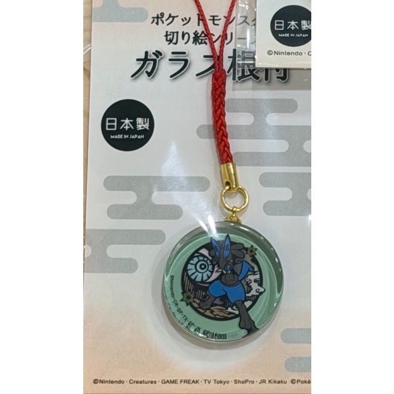 【日本製】寶可夢 Pokemon 切り絵剪紙系列 玻璃質感吊飾（皮卡丘/伊布/路卡利歐）-規格圖1