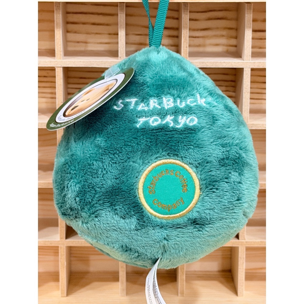 【日本限定】星巴克 Starbucks Tokyo 東京限定 Bearista 綠色絨毛小熊吊飾 / 零錢包掛飾-細節圖2
