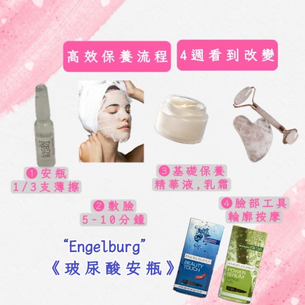 《皮膚過敏救星｜玻尿酸安瓶》ENGELBURG 英格爾 《藍盒極致有感保濕》綠盒代謝、白盒美白 玻尿酸、塑膠瓶安瓶-細節圖3