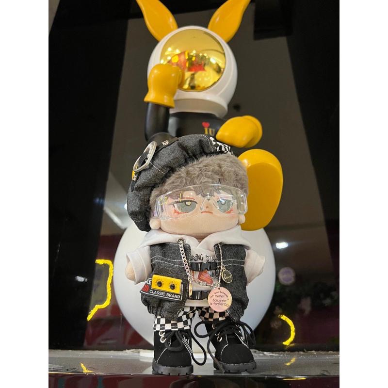 20cm棉花娃娃衣-黑白迷蹤/全新/娃衣-細節圖3