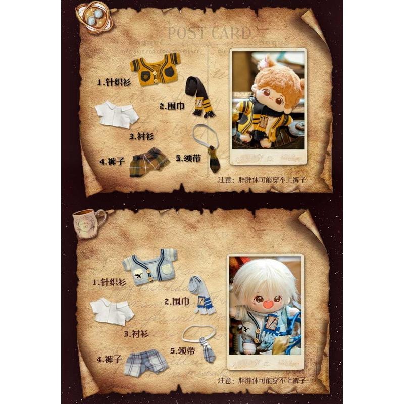 20cm棉花娃娃衣-藍色機能服+針織衫/全新/娃衣-細節圖3