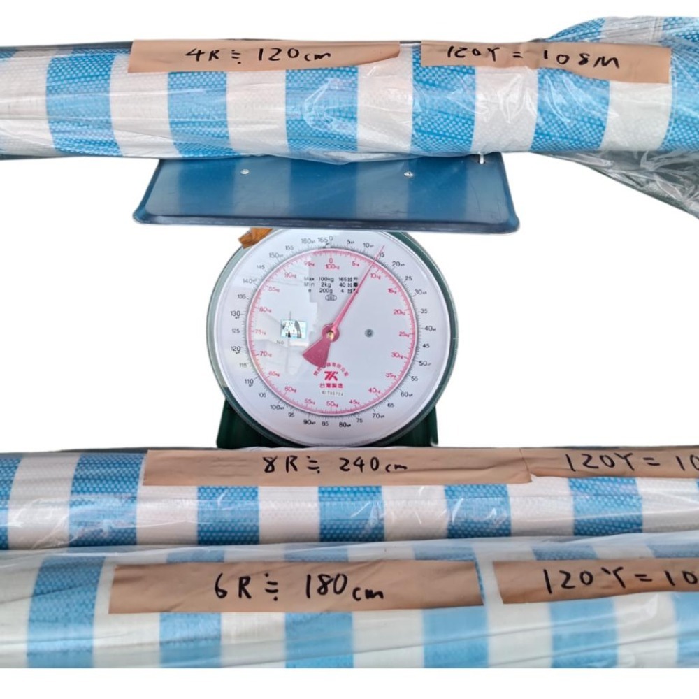 【薄款】藍白帆布20*20尺【四周包邊打洞】-細節圖6