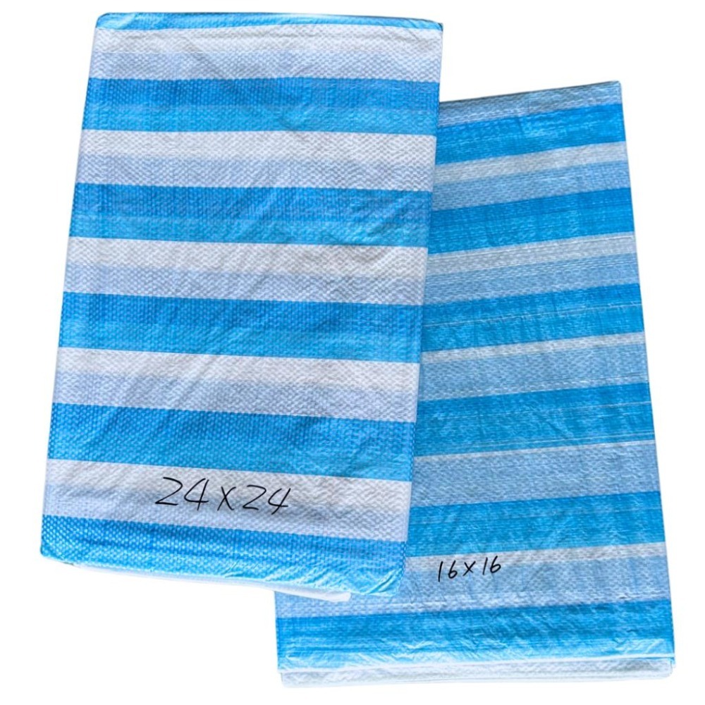 【薄款】藍白帆布20*20尺【四周包邊打洞】-細節圖7