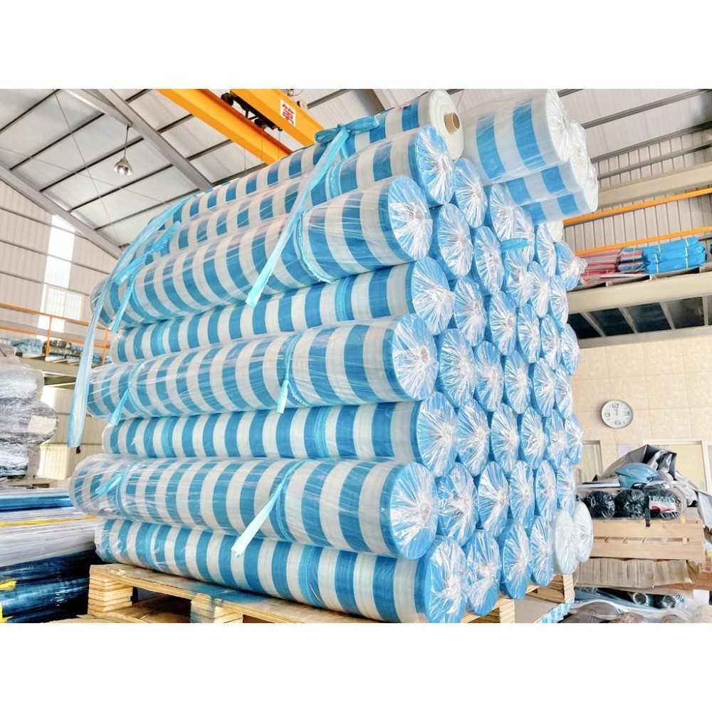 【薄款】藍白帆布12*12尺（四周包邊打洞）-細節圖3