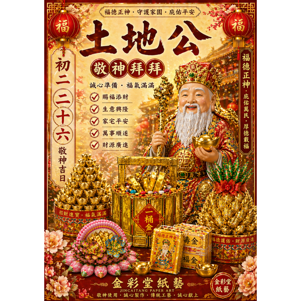 敬神紙藝 手工紙藝小壽桃-細節圖4