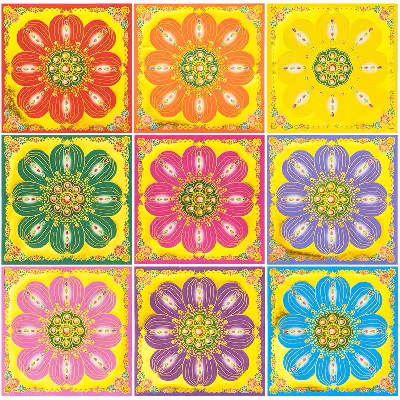 【金彩堂紙藝】九色蓮花雙面燙金紙｜立體蓮花金｜祭拜供佛｜拜拜金紙｜蓮花紙｜祈福金紙｜燒化金紙-規格圖5