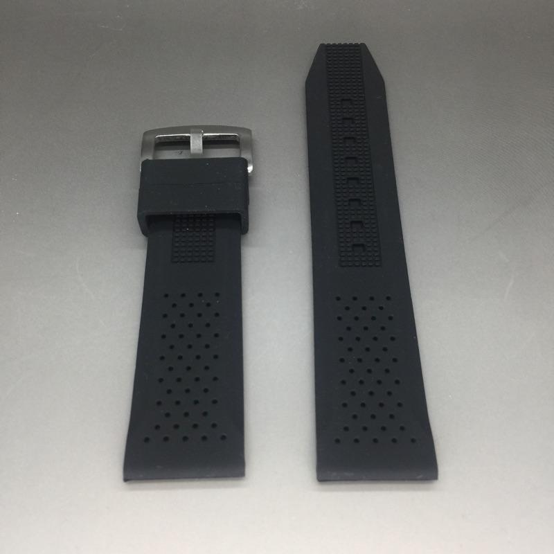 時尚透氣型矽膠錶帶 不鏽鋼ㄇ型針扣18MM 20MM 22MM 男 運動手錶帶 沛納海可用配件大錶徑-細節圖4