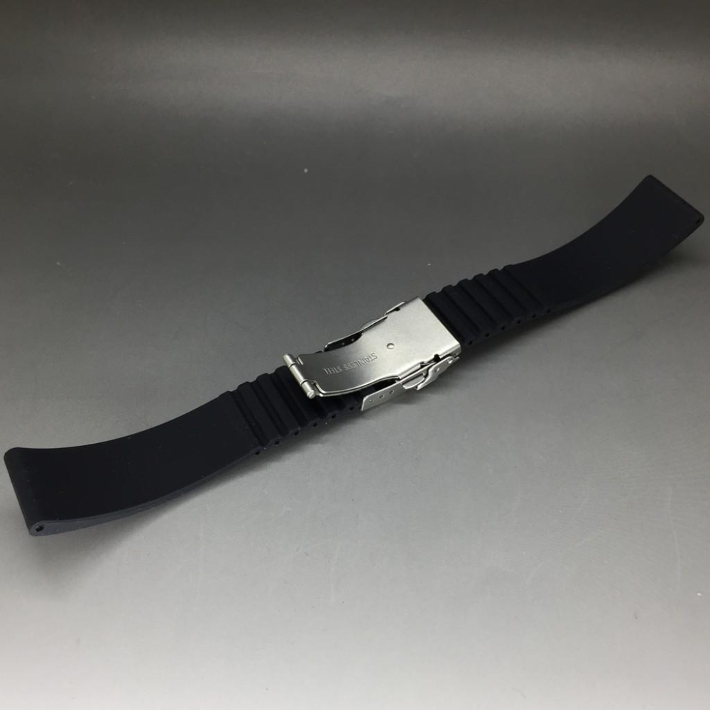 矽膠錶帶 18mm 20mm 22mm 不銹鋼單折扣 適用於ORIS錶款 水鬼表款-細節圖2