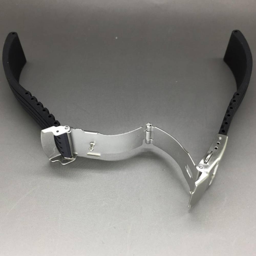 矽膠錶帶 18mm 20mm 22mm 不銹鋼單折扣 適用於ORIS錶款 水鬼表款-細節圖3