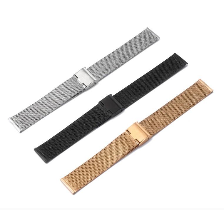 米蘭編織雙按折疊扣手錶帶 替換錶鏈  雙按折疊扣 安全時尚 方便實用-細節圖2