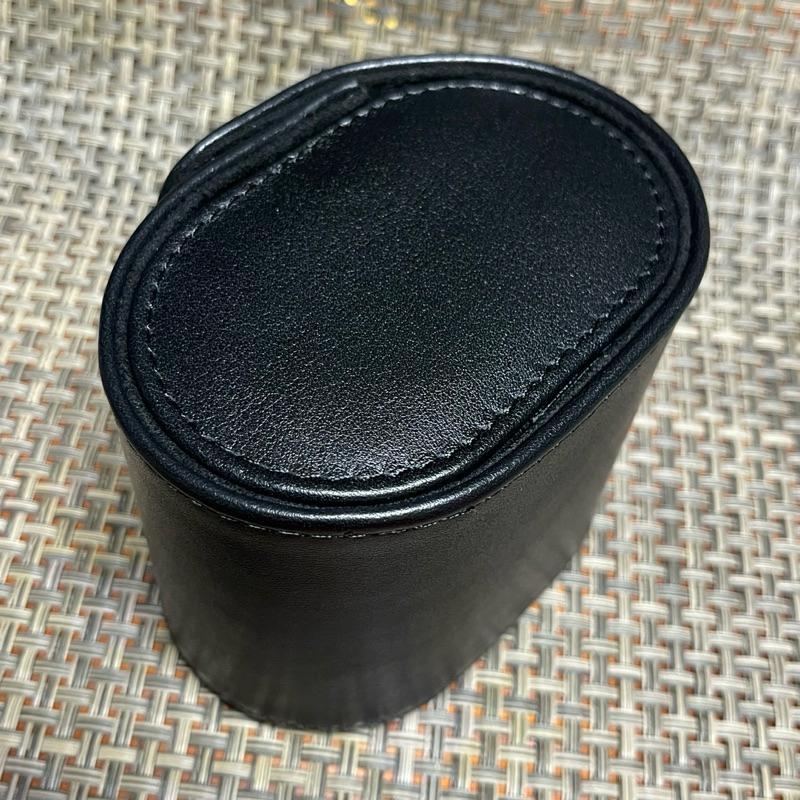 雙開黑色旅行真皮單只錶盒 頭層皮真皮手錶收納盒 單表位真皮旅行手錶盒 真皮表盒 黑色單只裝頭層皮錶盒全開12-細節圖6