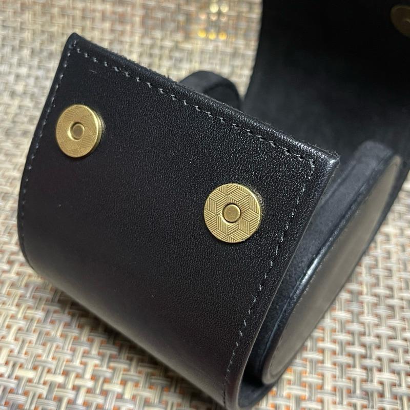 雙開黑色旅行真皮單只錶盒 頭層皮真皮手錶收納盒 單表位真皮旅行手錶盒 真皮表盒 黑色單只裝頭層皮錶盒全開12-細節圖7