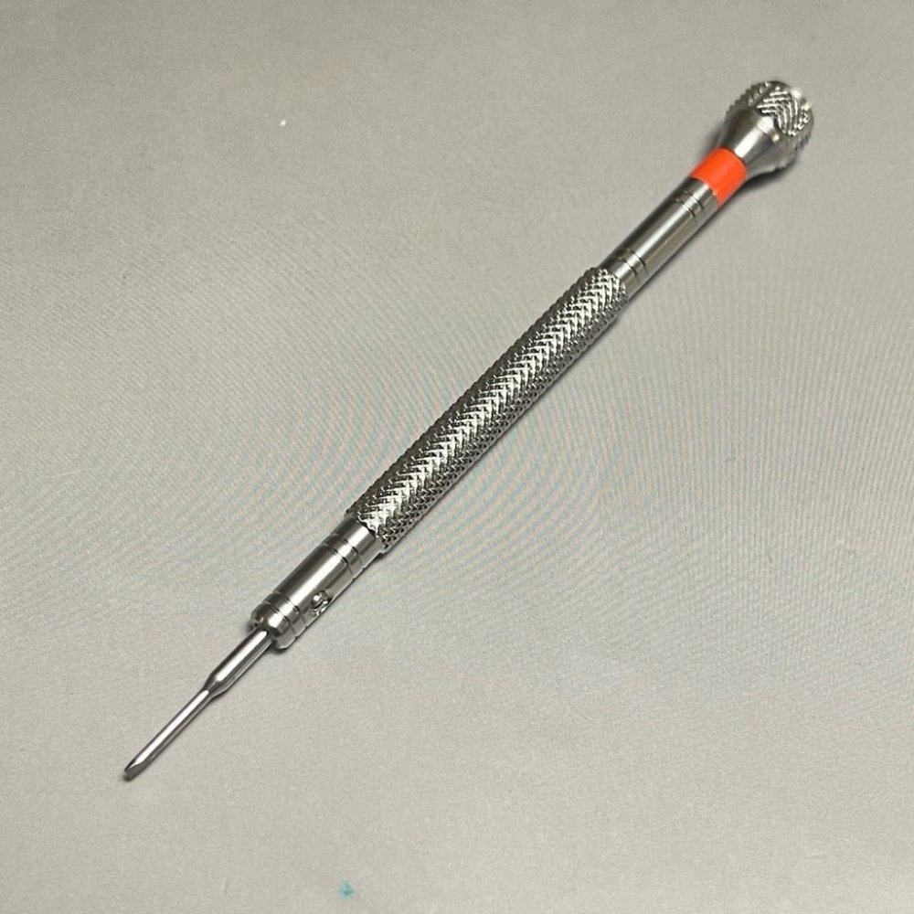 鐘錶螺絲刀 螺絲起子 一字鐘錶工具 全不銹鋼材質 手錶維修 刀肉固定孔可適用 T型刀肉 1.0mm 1.2mm-細節圖3
