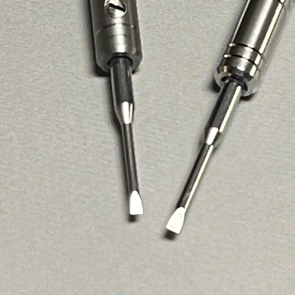 鐘錶螺絲刀 螺絲起子 一字鐘錶工具 全不銹鋼材質 手錶維修 刀肉固定孔可適用 T型刀肉 1.0mm 1.2mm-細節圖4