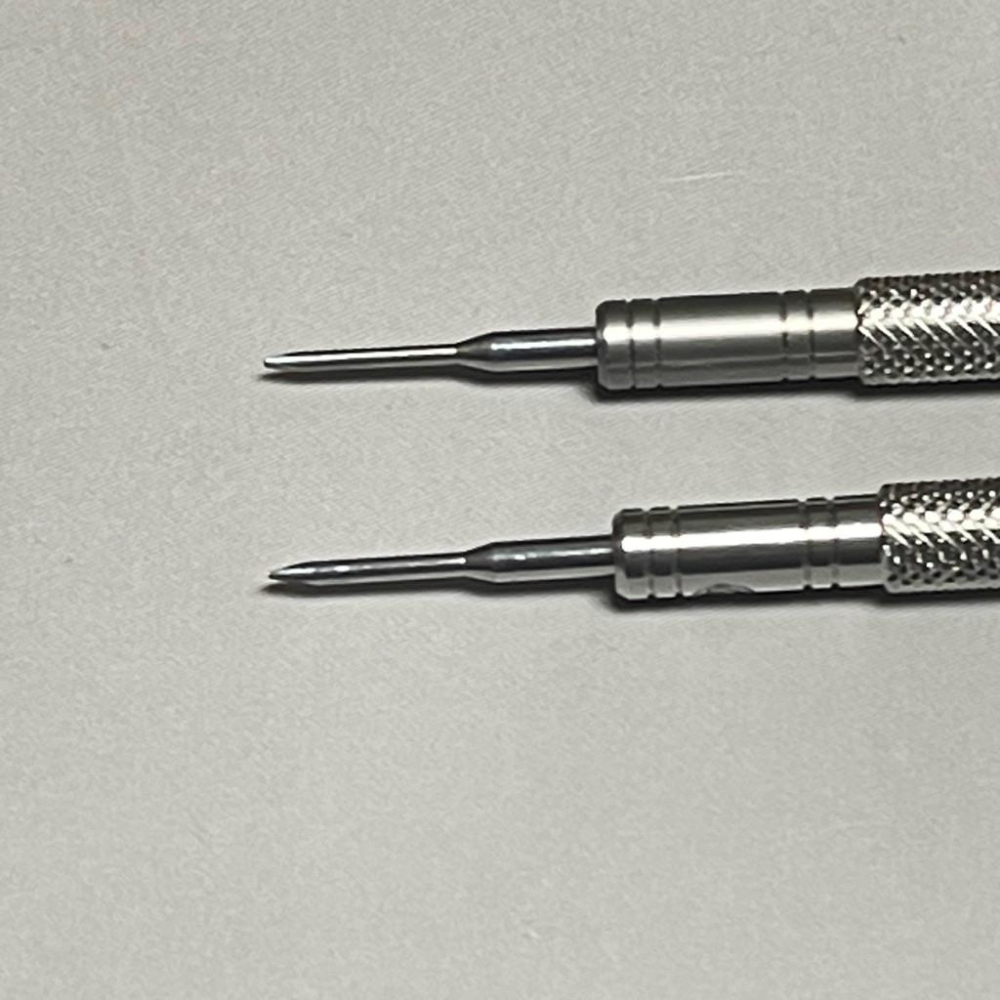 鐘錶螺絲刀 螺絲起子 一字鐘錶工具 全不銹鋼材質 手錶維修 刀肉固定孔可適用 T型刀肉 1.0mm 1.2mm-細節圖6