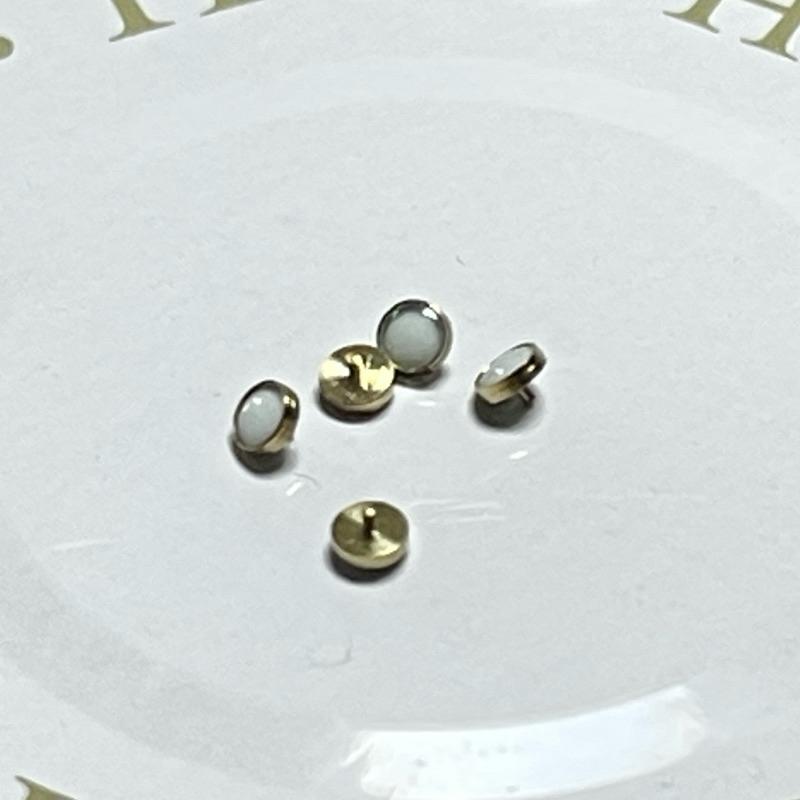 金色夜光珠 適用黑水鬼、綠水鬼、藍水鬼、潜航者陶瓷外圈金夜光珠-細孔適用 藍綠光  0.4mm小孔用 附固定膠、夾子-細節圖6