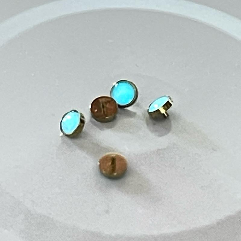 金色夜光珠 適用黑水鬼、綠水鬼、藍水鬼、潜航者陶瓷外圈金夜光珠-細孔適用 藍綠光  0.4mm小孔用 附固定膠、夾子-細節圖7