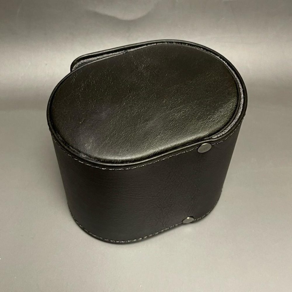 小牛皮黑色單支旅行真皮錶盒 真皮原皮紋手錶收納包 （原生皮紋 每只均不同）腕錶收藏旅行包-細節圖5