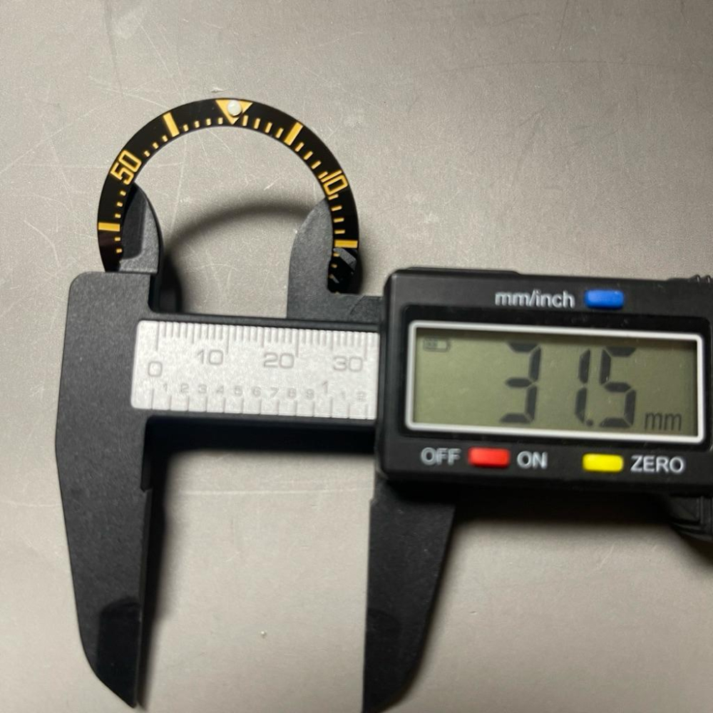 水鬼王 鬼王 替用半金陶瓷圈 陶瓷計時圈 金數字陶瓷外圈  黑色金字外圈 外徑40MM  3900米-細節圖5