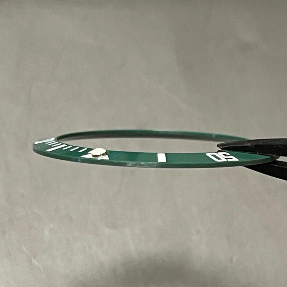 黑水鬼綠水鬼 替用綠陶瓷斜面錶圈 外徑40MM、38MM二尺寸 陶瓷計時圈 陶瓷外圈 黑色外圈 夜光數字型  綠色夜光版-細節圖4