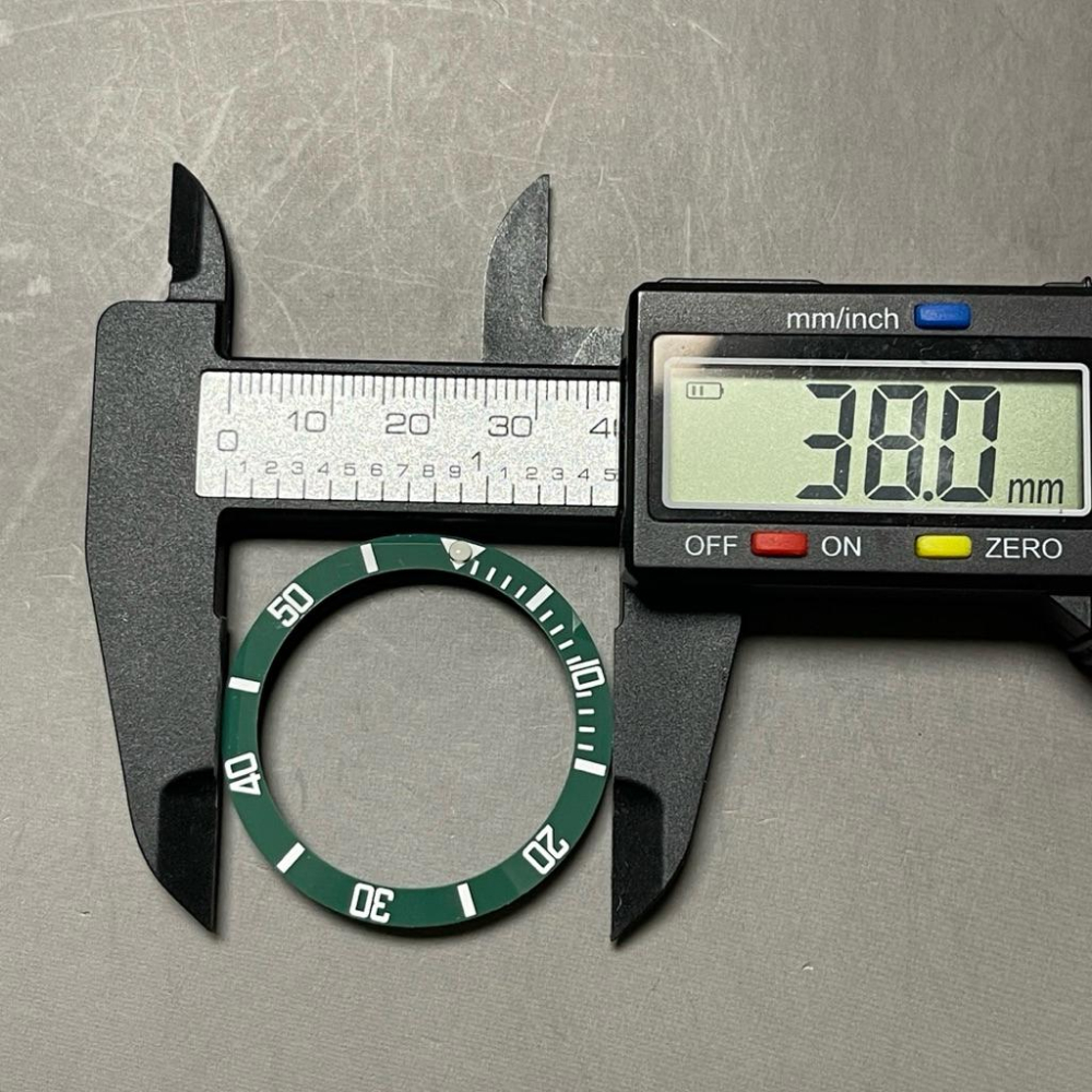 水鬼款 SUB系統代用、替用陶瓷圈 陶瓷計時圈 陶瓷外圈  綠色外圈  綠陶圈 二種尺寸38MM、40MM  綠色款-細節圖4