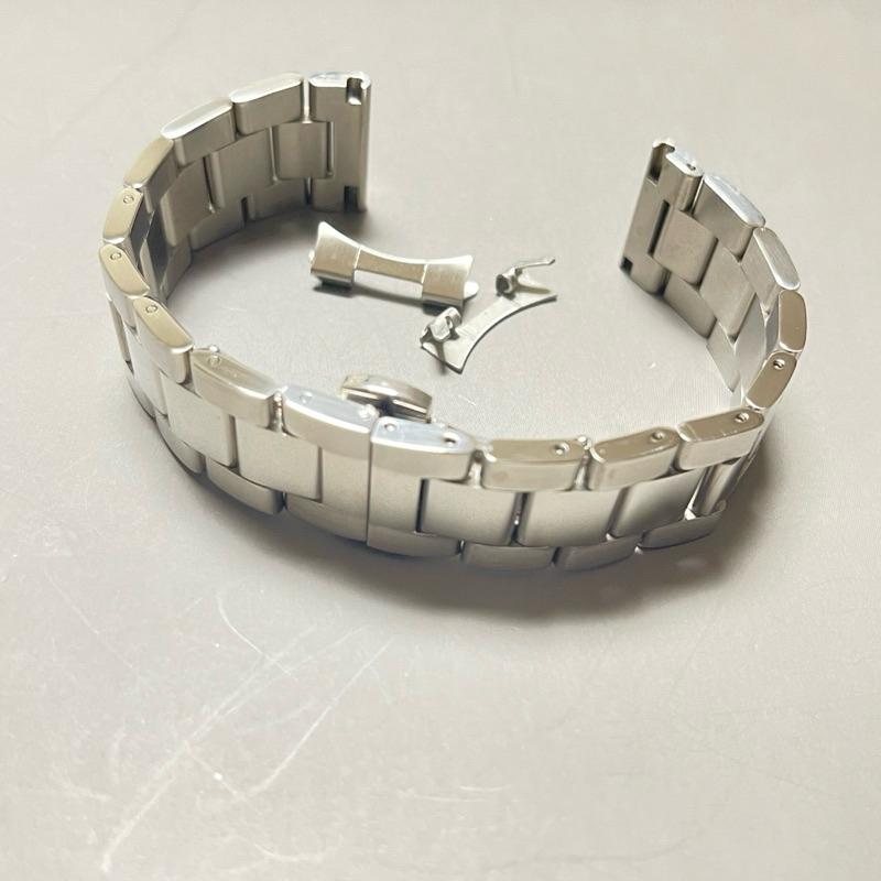 水鬼手錶帶  實心鋼帶  黑綠水鬼適用  男不鏽鋼錶鍊配件 三板鋼錶帶 不褪色 附弧型錶頭 20MM-細節圖3