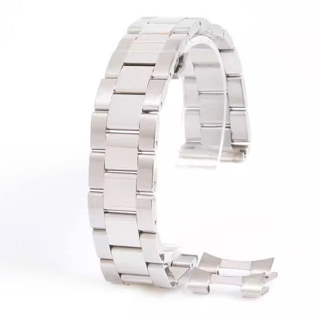 水鬼手錶帶  實心鋼帶  黑綠水鬼適用  男不鏽鋼錶鍊配件 三板鋼錶帶 不褪色 附弧型錶頭 20MM-細節圖4