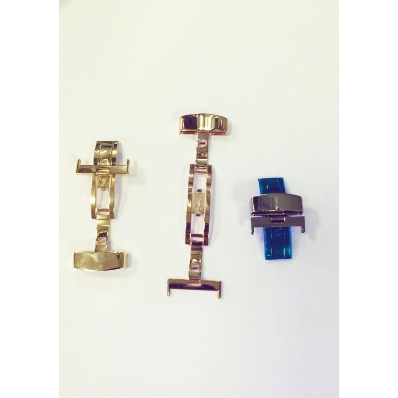 皮帶用雙折短扣板 金色、玫瑰金色-細節圖2