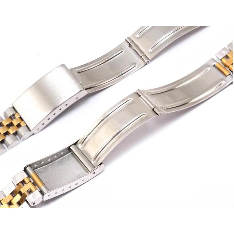 Datejust 蠔式半金日誌型腕錶  代用中金錶帶 半金五珠 不鏽鋼實心 20mm 電鍍中金帶-細節圖7