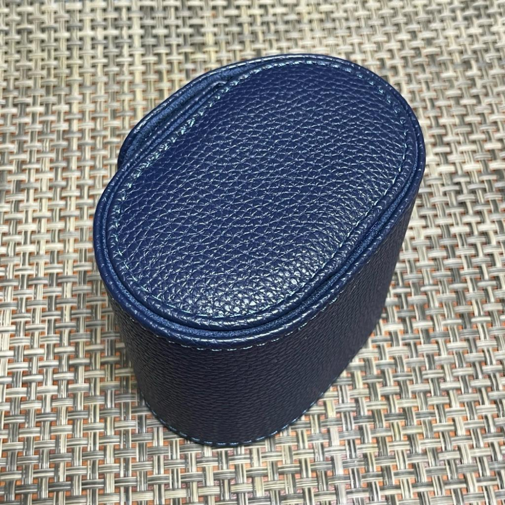 單支錶盒  深藍色旅行錶盒 防塵手錶收納盒  方便攜帶出差 深藍 簡約腕錶盒皮質-細節圖3