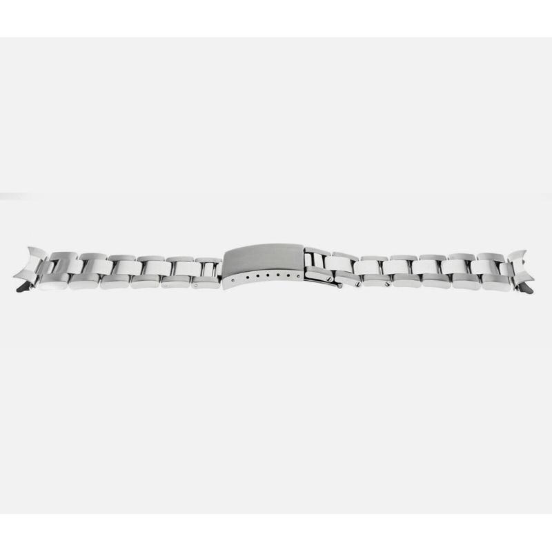 19 MM 平板錶帶實心不鏽鋼錶帶 適用於勞力士日期 34 毫米  三板帶 光亮/霧面-細節圖2