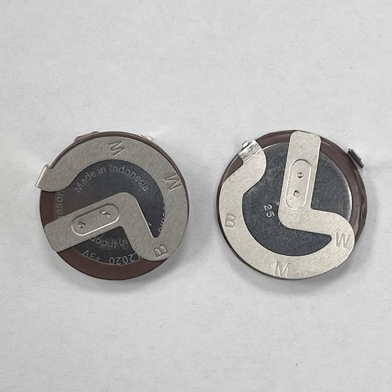 全新原裝 VL2020 90度、180度、105度腳 3V帶焊腳可充電池 BMW寶馬遙控鑰匙專用-細節圖7