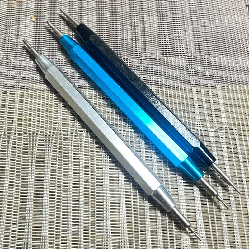 維修工具  雙頭可換生耳彈簧捧 拆帶5公分刻度表 彩色錶耳捧 拆卸錶帶工具 鐘錶工具 下單顏色隨機出貨-細節圖2
