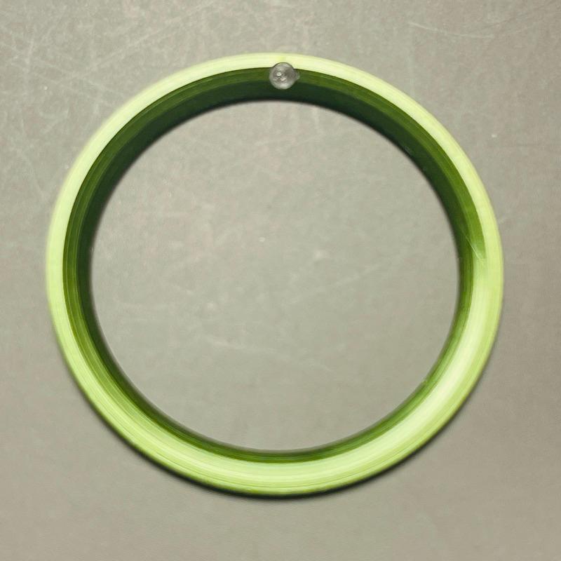老款水鬼 替用鋁圈  16610經典老款 水鬼代用圈  數字計時圈  黑色、綠色及藍色外圈 外徑37.6mm 綠圈-細節圖3