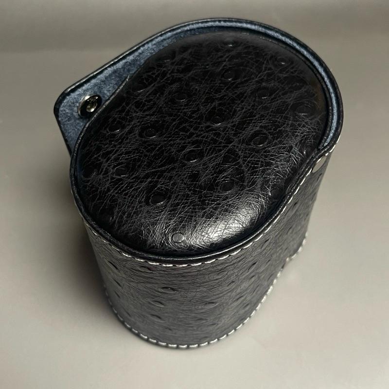 手工頭層牛皮 單支旅行真皮錶盒 真皮駝鳥紋手錶收納包 腕錶收藏旅行包 頭層皮 特價促銷-細節圖4