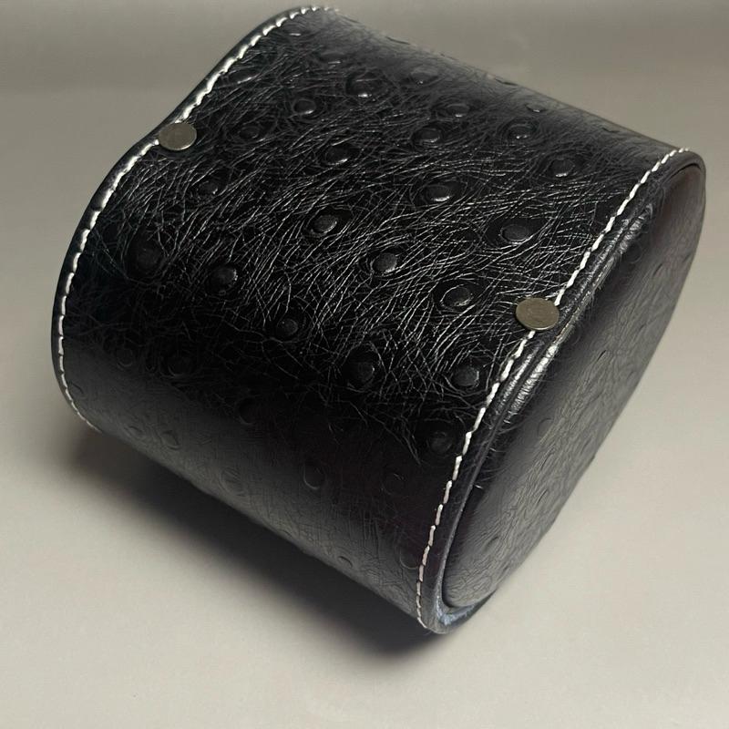 手工頭層牛皮 單支旅行真皮錶盒 真皮駝鳥紋手錶收納包 腕錶收藏旅行包 頭層皮 特價促銷-細節圖5