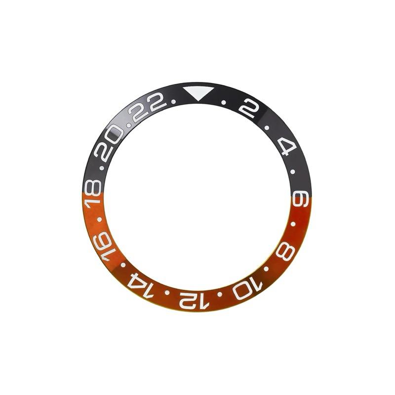GMT 可樂圈  外徑 38mm  勞水鬼GMT代用外圈 紅藍 紅黑手錶陶瓷圈 陶瓷材質 紅色部份電鍍處理-細節圖7