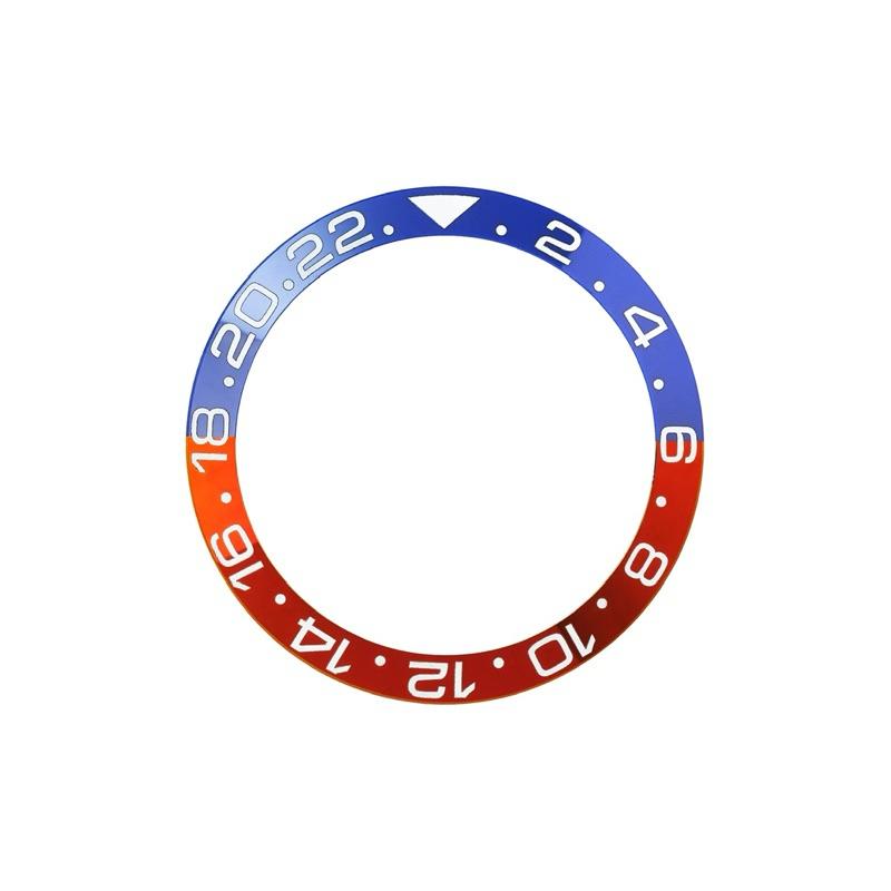 GMT 可樂圈  外徑 38mm  勞水鬼GMT代用外圈 紅藍 紅黑手錶陶瓷圈 陶瓷材質 紅色部份電鍍處理-細節圖8