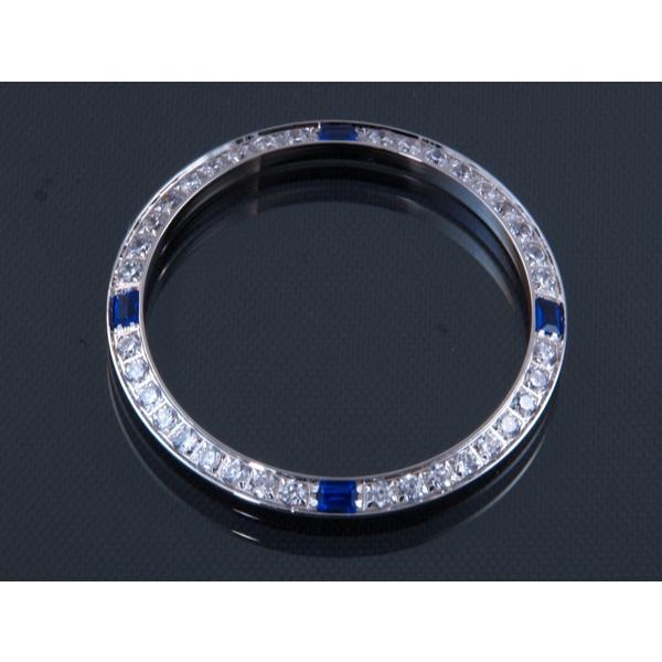 蠔式 四藍方鑽鑽圈 白鑽錶外圈 水晶鑽圈 蠔式鑽圈適用於勞力士 蠔式錶系列-細節圖3