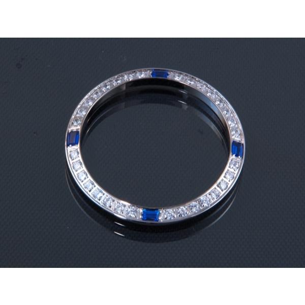 蠔式 四藍方鑽鑽圈 白鑽錶外圈 水晶鑽圈 蠔式鑽圈適用於勞力士 蠔式錶系列-細節圖5