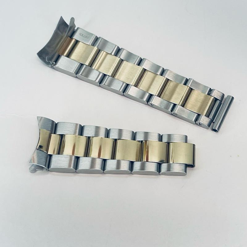 蠔式半金板帶 替用帶 14K包金板帶 半金三板帶 中金帶蠔式半金帶 間金帶 蠔式錶帶 20MM、17MM、13MM替用帶-細節圖2