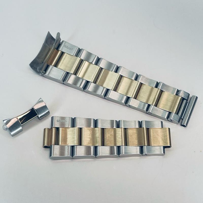 蠔式半金板帶 替用帶 14K包金板帶 半金三板帶 中金帶蠔式半金帶 間金帶 蠔式錶帶 20MM、17MM、13MM替用帶-細節圖3