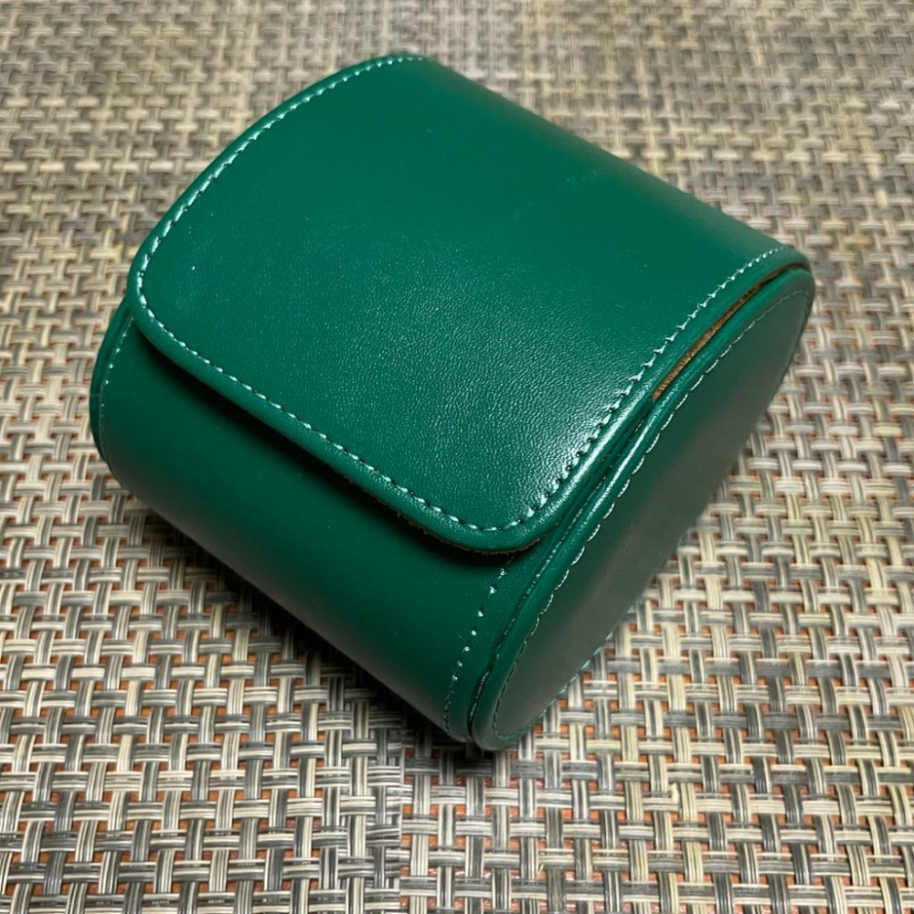 旅行皮革錶盒 腕錶收藏旅行包 便攜手錶盒 手錶收納 手錶收藏盒 外出攜帶盒 防塵防摔 錶盒 出差旅行隨身錶盒 綠色單支-細節圖4