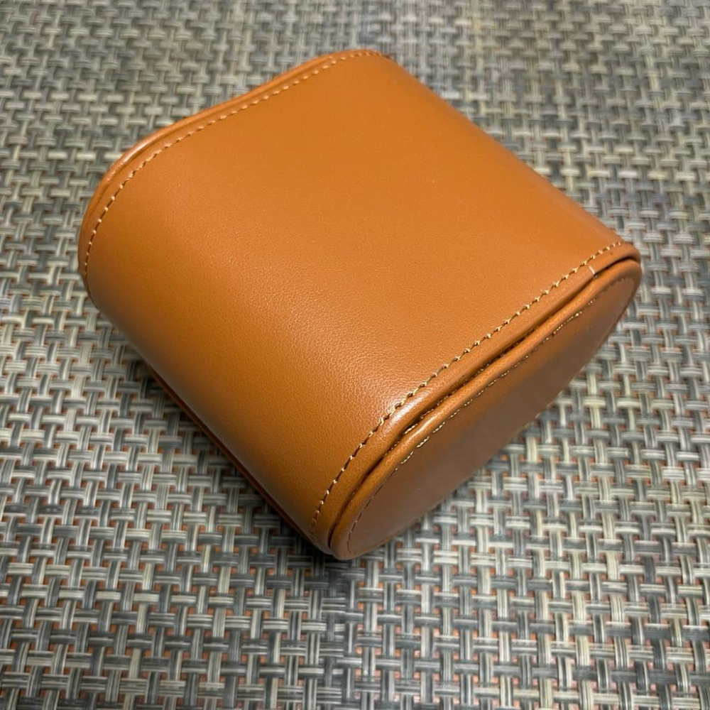 旅行皮革錶盒 腕錶收藏旅行包 便攜手錶盒 手錶收納 手錶收藏盒 外出攜帶盒 防塵防摔 錶盒 出差旅行隨身錶盒 棕色單支-細節圖5