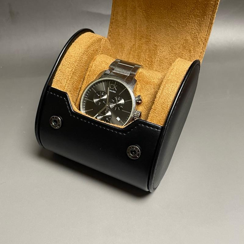 旅行皮革錶盒 腕錶收藏旅行包 便攜手錶盒 手錶收納 手錶收藏盒 外出攜帶盒 防塵防摔  錶盒 出差旅行隨身錶盒 單支-細節圖6