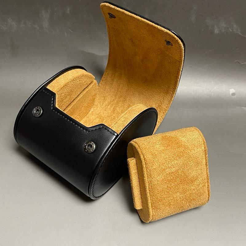 旅行皮革錶盒 腕錶收藏旅行包 便攜手錶盒 手錶收納 手錶收藏盒 外出攜帶盒 防塵防摔  錶盒 出差旅行隨身錶盒 單支-細節圖7