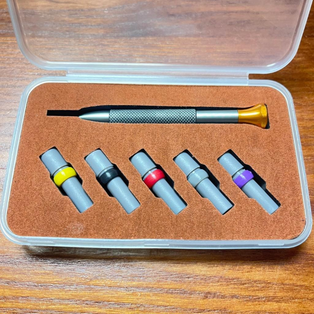新款黑粗柄彩頭T型防滑螺絲起子套裝組 六尺寸鏍絲力肉可替換 勞力士錶帶鏍絲工具  拆錶節 錶帶調整 帝舵 拆錶節工具-細節圖2
