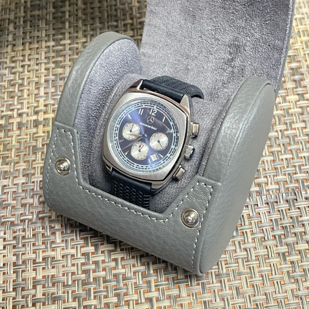 手工頭層牛皮製作 單支旅行真皮荔技紋錶盒 頭層皮手錶收納包 腕錶收藏旅行包 頭層皮 牛皮 灰色錶盒-細節圖7