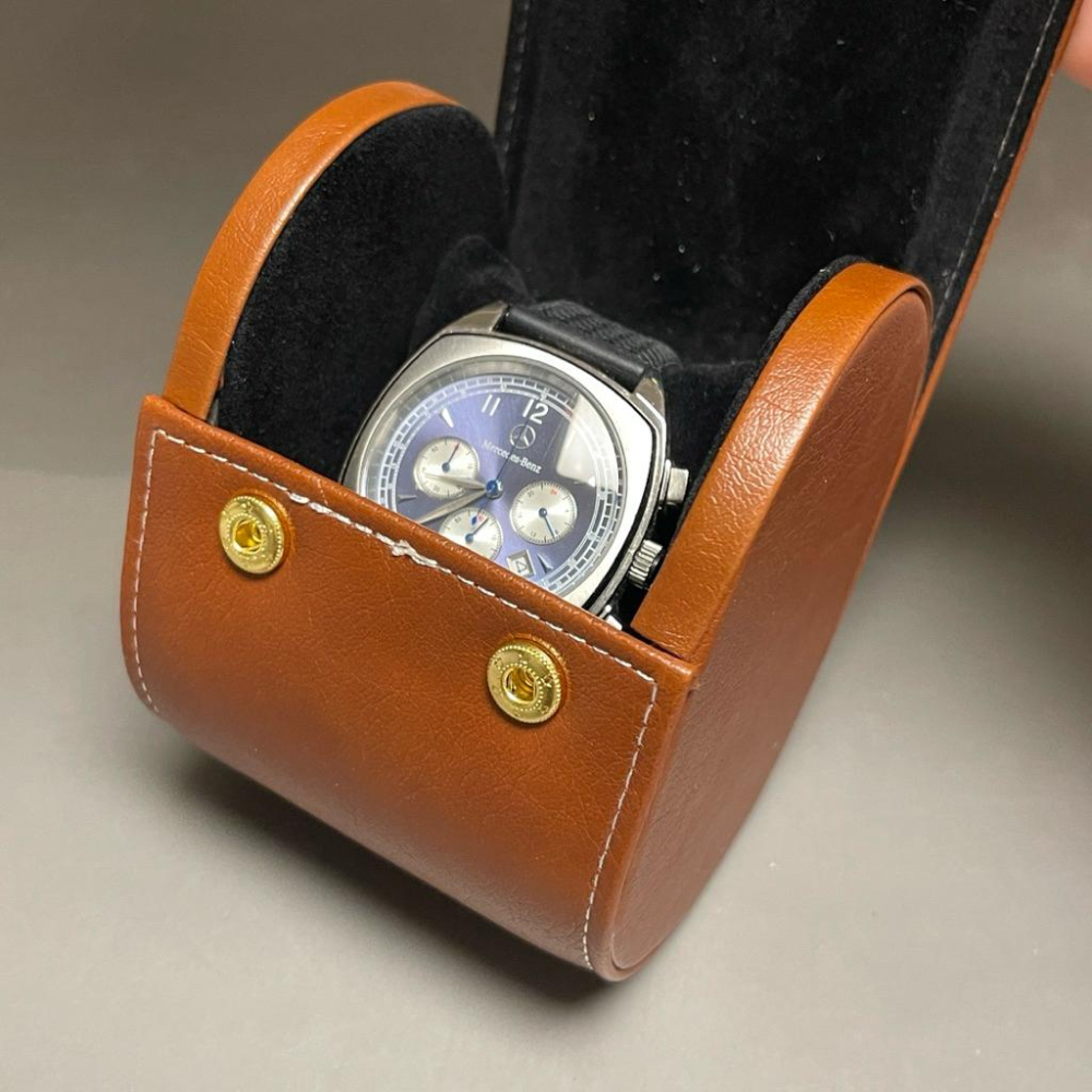單支裝圓型快扣式旅行錶盒 收納皮錶盒 保護錶盒  PU皮錶盒  合成皮旅行錶盒-細節圖5