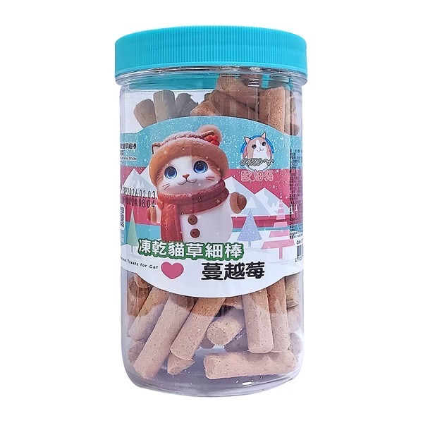 歐姆貓 凍乾貓草細棒罐裝 海陸原肉凍乾粒罐裝 80g/85/90g《兩款各4種》罐裝 全齡貓 零食 貓零食-細節圖9